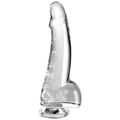 KING COCK - CLEAR DILDO CON TESTICOLI 15.2 CM TRASPARENTE - KING COCK | Lingerie Harness Boutique