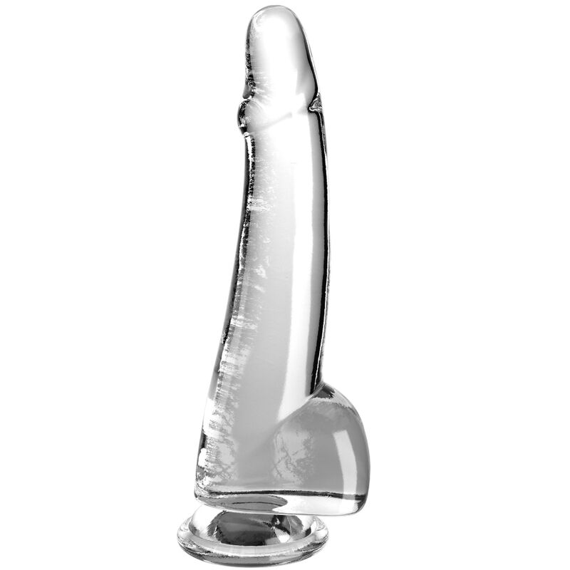 KING COCK - CLEAR DILDO CON TESTICOLI 19 CM TRASPARENTE - KING COCK | Lingerie Harness Boutique