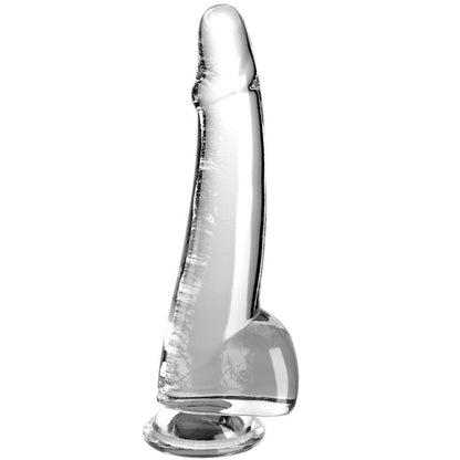 KING COCK - CLEAR DILDO CON TESTICOLI 19 CM TRASPARENTE - KING COCK | Lingerie Harness Boutique