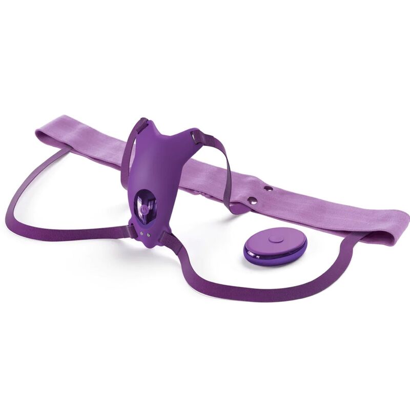 FANTASY FOR HER - RECHARGEABLE VIBRATING BUTTERFLY HARNESS WITH REMOTE CONTROL PURPLE