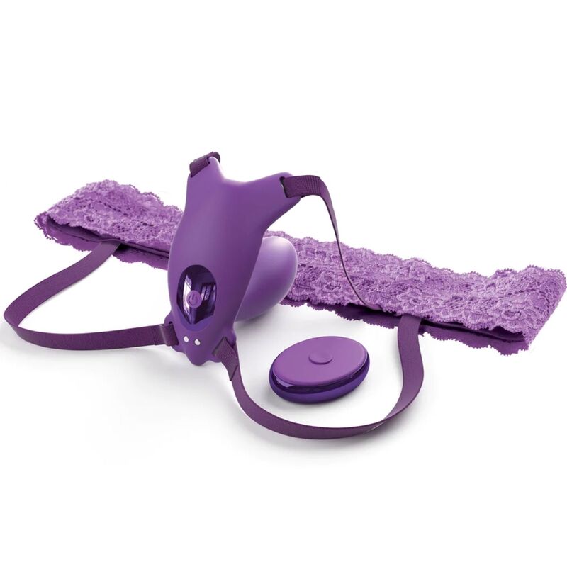 FANTASY FOR HER - PETTORINA G-SPOT BUTTERFLY CON VIBRATORE, RICARICABILE E TELECOMANDO VIOLA - FANTASY FOR HER | Lingerie Harness Boutique