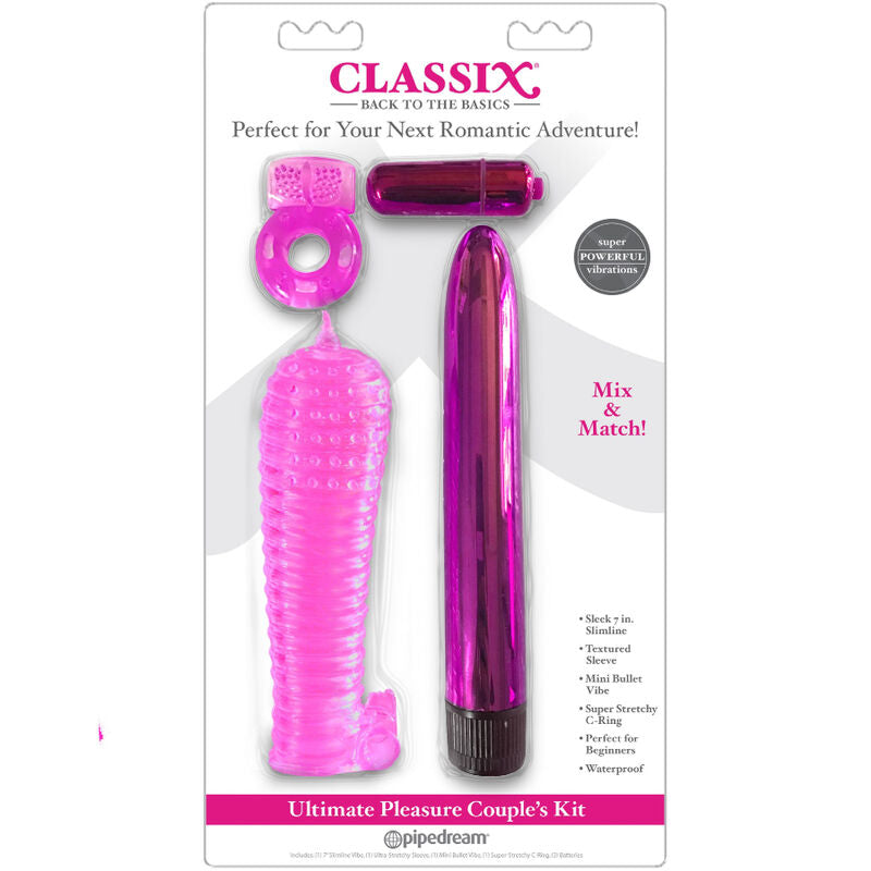 CLASSIX - COUPLES KIT WITH RING, SHEATH AND PINK BULLETS