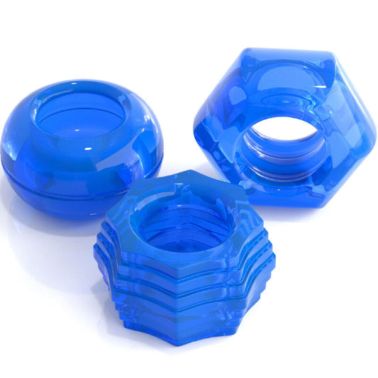 CLASSIX - SET OF 3 BLUE COCK RINGS