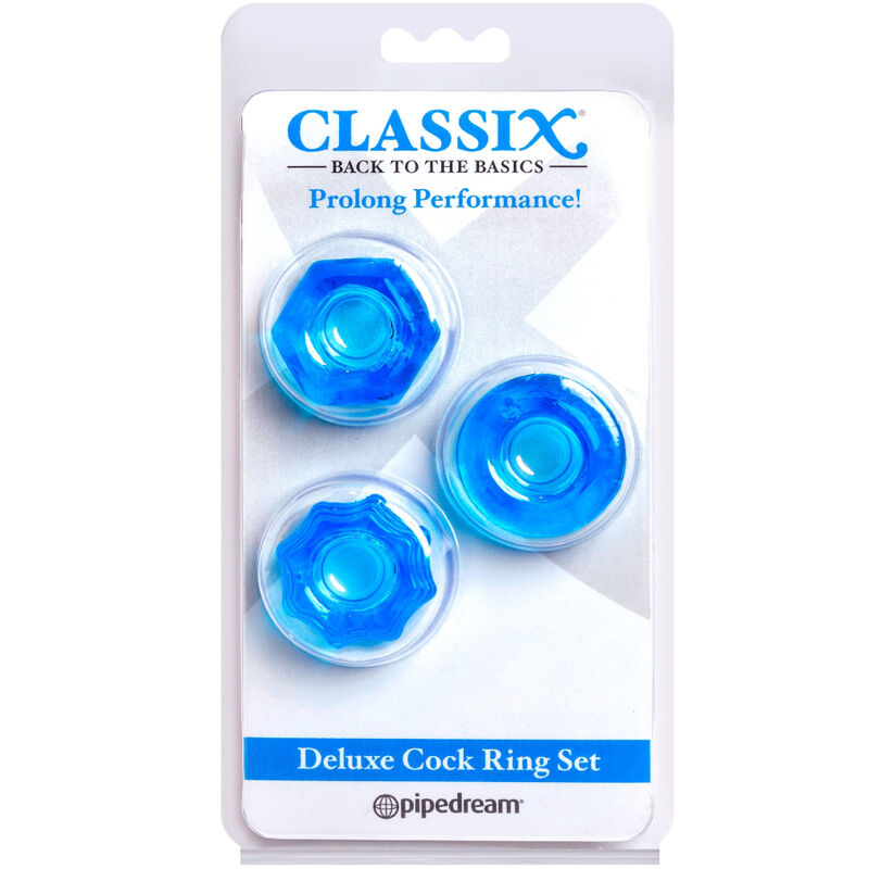 CLASSIX - SET OF 3 BLUE COCK RINGS