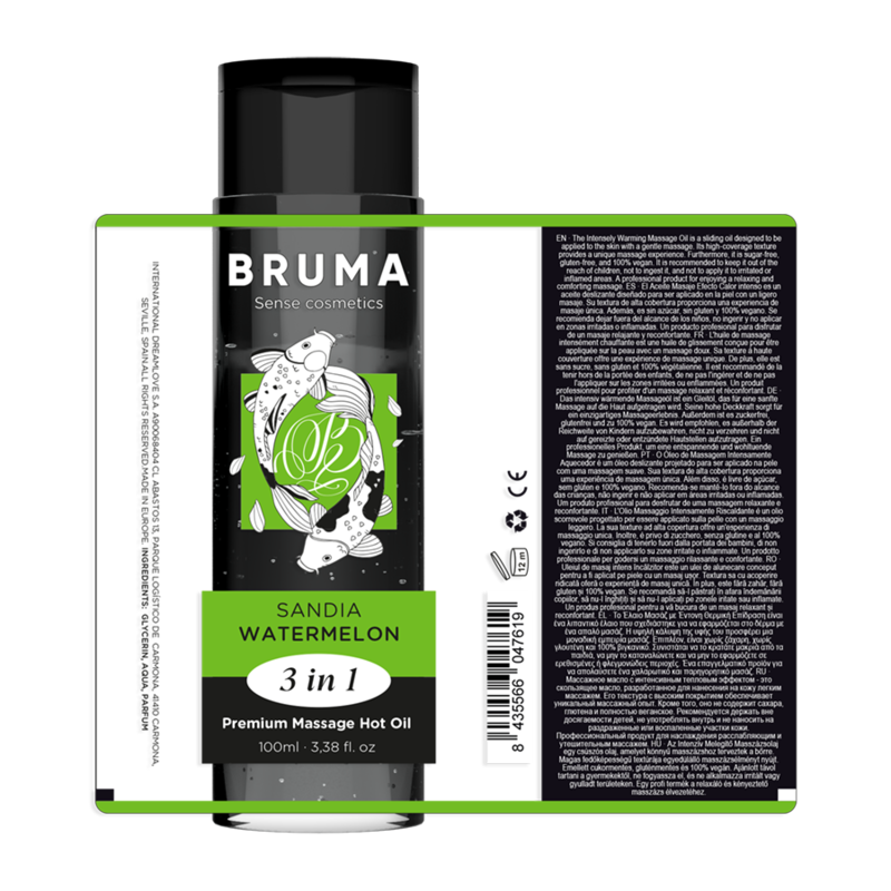 BRUMA - PREMIUM MASSAGE OIL HEAT EFFECT WATERMELON FLAVOUR 3 IN 1 - 100 ML