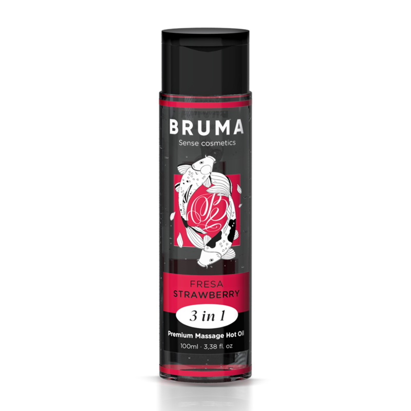 BRUMA - PREMIUM MASSAGE OIL HEAT EFFECT STRAWBERRY FLAVOUR 3 IN 1 - 100 ML