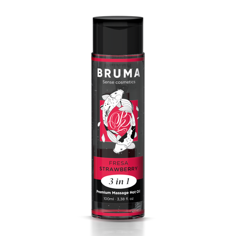 BRUMA - OLIO DA MASSAGGIO PREMIUM EFFETTO CALORE SAPORE FRAGOLA 3 IN 1 - 100 ML - BRUMA | Lingerie Harness Boutique