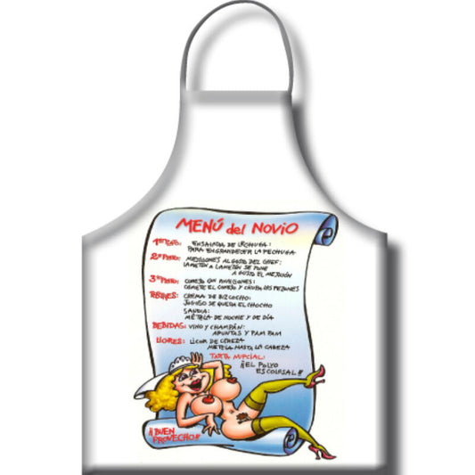 DIABLO PICANTE - MENU BOYFRIEND APRON TEXT IN SPANISH