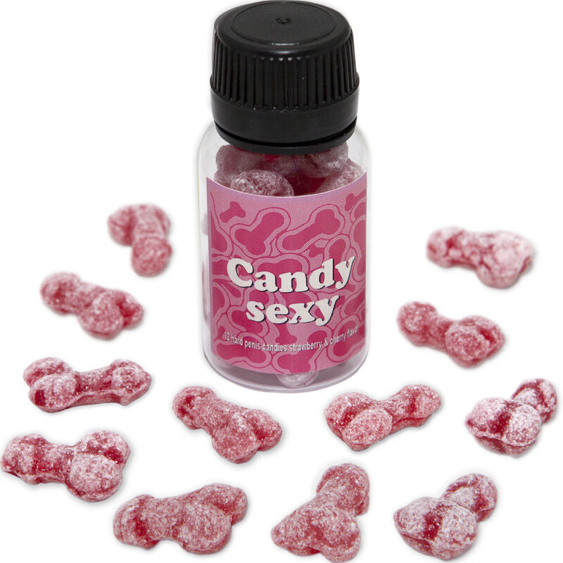 DIABLO PICANTE - CANDY SEXY JAR OF 12 STRAWBERRY-CHERRY FLAVOURED GUMMY GUMS