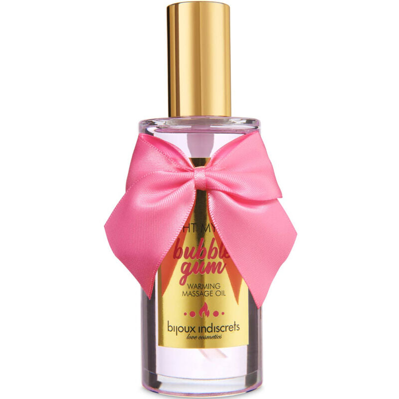 BIJOUX - INDISCRETS LIGHT MY FIRE OLIO DA MASSAGGIO EFFETTO CALORE GUSTO GOMMA - BIJOUX LOVE COSMETIQUES | Lingerie Harness Boutique