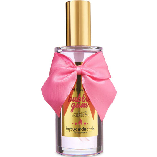 BIJOUX - INDISCRETS LIGHT MY FIRE OLIO DA MASSAGGIO EFFETTO CALORE GUSTO GOMMA - BIJOUX LOVE COSMETIQUES | Lingerie Harness Boutique