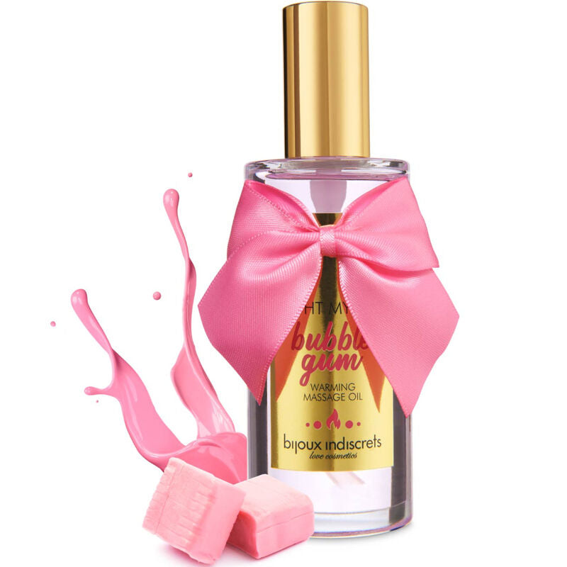 BIJOUX - INDISCRETS LIGHT MY FIRE OLIO DA MASSAGGIO EFFETTO CALORE GUSTO GOMMA - BIJOUX LOVE COSMETIQUES | Lingerie Harness Boutique