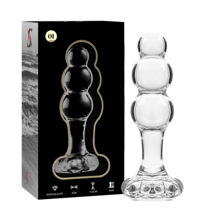 NEBULA SERIES BY IBIZA - MODEL 1 TRANSPARENT BOROSILICATE GLASS CAP 10.5 CM -OR- 3 CM