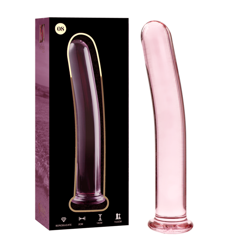 NEBULA SERIES BY IBIZA - MODELLO 8 DILDO IN VETRO BOROSILICATO TRASPARENTE 14.5 CM -O- 2 CM - NEBULA SERIES BY IBIZA | Lingerie Harness Boutique