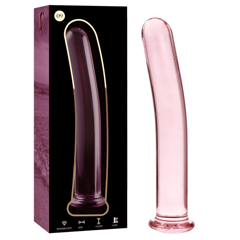NEBULA SERIES BY IBIZA - MODELLO 9 DILDO IN VETRO BOROSILICATO TRASPARENTE 15.5 CM -O- 2.5 CM - NEBULA SERIES BY IBIZA | Lingerie Harness Boutique