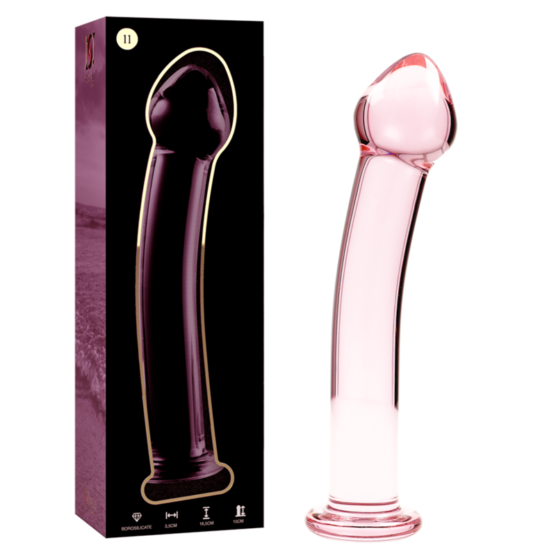 NEBULA SERIES BY IBIZA - MODELLO 11 DILDO IN VETRO BOROSILICATO TRASPARENTE 16 CM -O- 3 CM - NEBULA SERIES BY IBIZA | Lingerie Harness Boutique