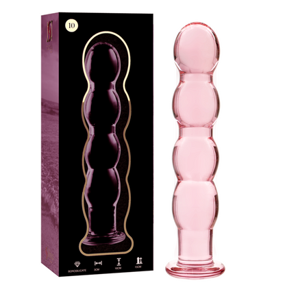 NEBULA SERIES BY IBIZA - MODELLO 10 DILDO IN VETRO BOROSILICATO TRASPARENTE 16.5 CM -O- 3.5 CM - NEBULA SERIES BY IBIZA | Lingerie Harness Boutique