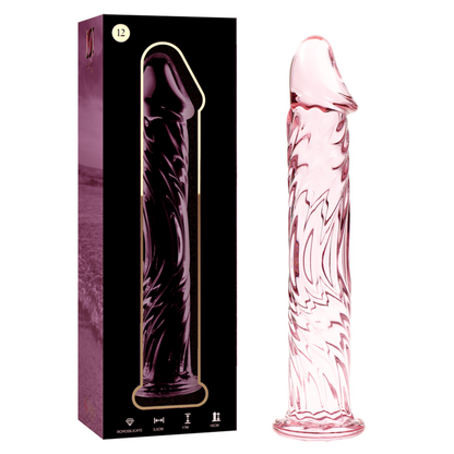 NEBULA SERIES BY IBIZA - MODELLO 12 DILDO IN VETRO BOROSILICATO TRASPARENTE 17 CM -O- 3.5 CM - NEBULA SERIES BY IBIZA | Lingerie Harness Boutique