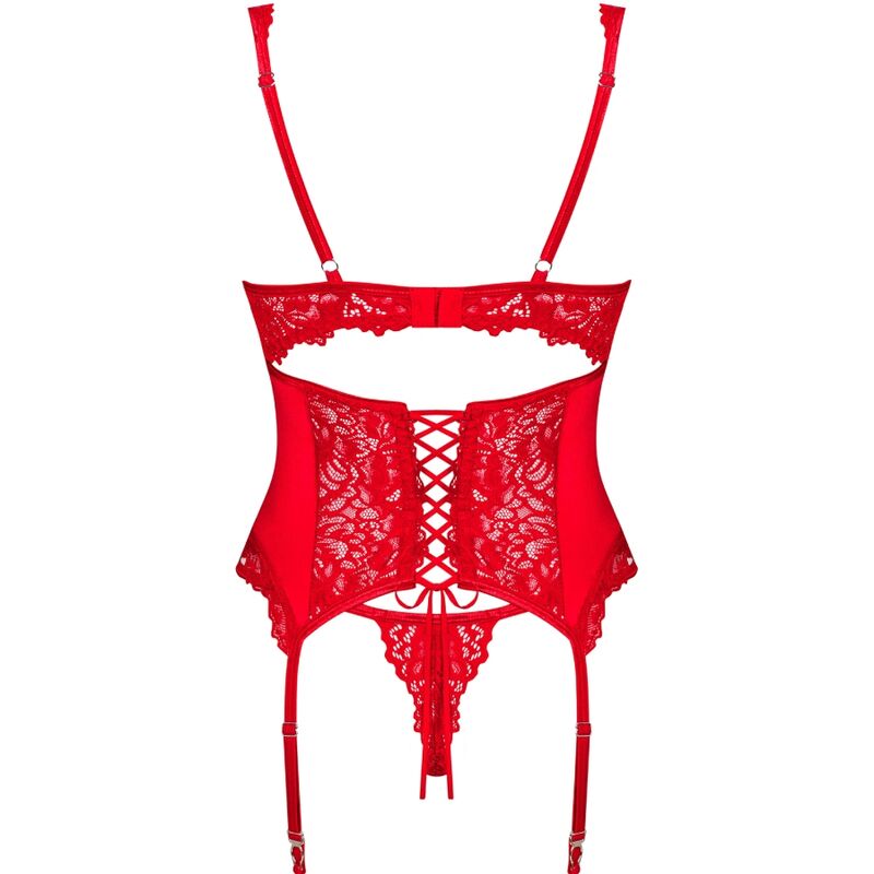 OBSESSIVE - AMOR CHERRIS CORSET AND THONG L/XL