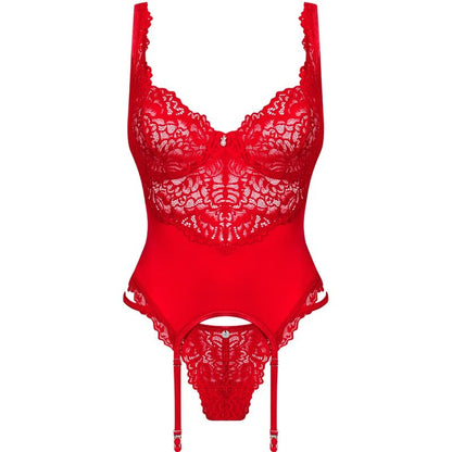 OBSESSIVE - AMOR CHERRIS CORSET AND THONG L/XL