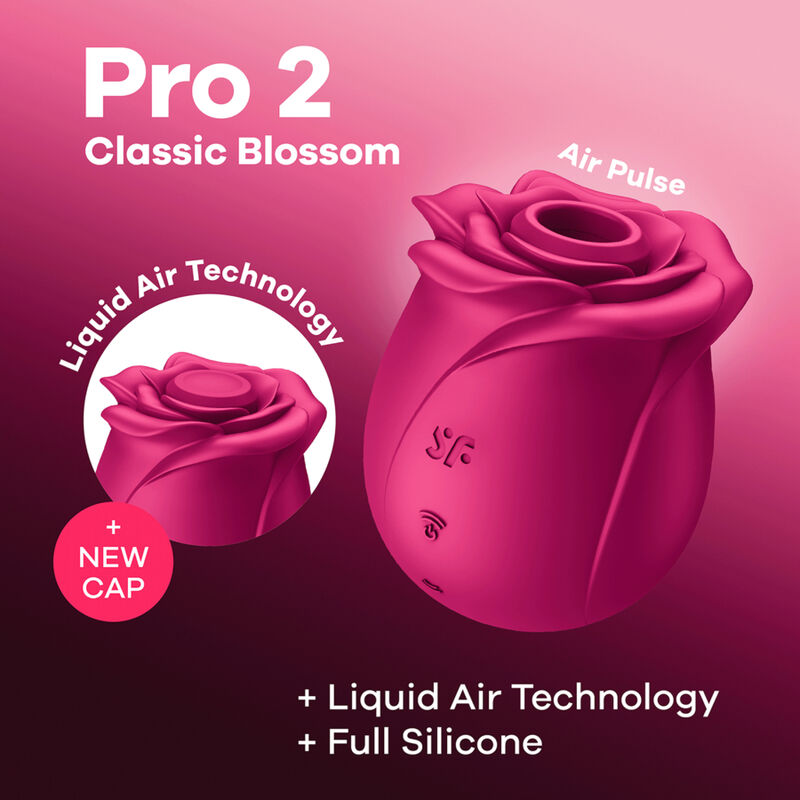 SATISFYER - AIR PULSE VIBRATORE PRO 2 CLASSIC BLOSSOM - SATISFYER AIR PULSE | Lingerie Harness Boutique
