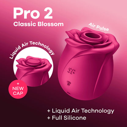 SATISFYER - AIR PULSE VIBRATORE PRO 2 CLASSIC BLOSSOM - SATISFYER AIR PULSE | Lingerie Harness Boutique