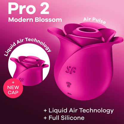 SATISFYER - AIR PULSE VIBRATORE MODERNO PRO 2 BLOSSOM - SATISFYER AIR PULSE | Lingerie Harness Boutique