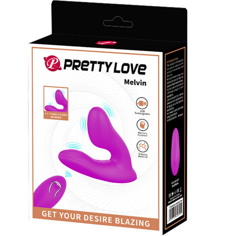 PRETTY LOVE - MASSAGGIATORE PER CLITORIDE MELVIN CON TELECOMANDO - PRETTY LOVE | Lingerie Harness Boutique