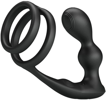 PRETTY LOVE - ANELLO PER PENE MARSHALL CON PLUG ANALE VIBRANTE CON TELECOMANDO - PRETTY LOVE MALE | Lingerie Harness Boutique