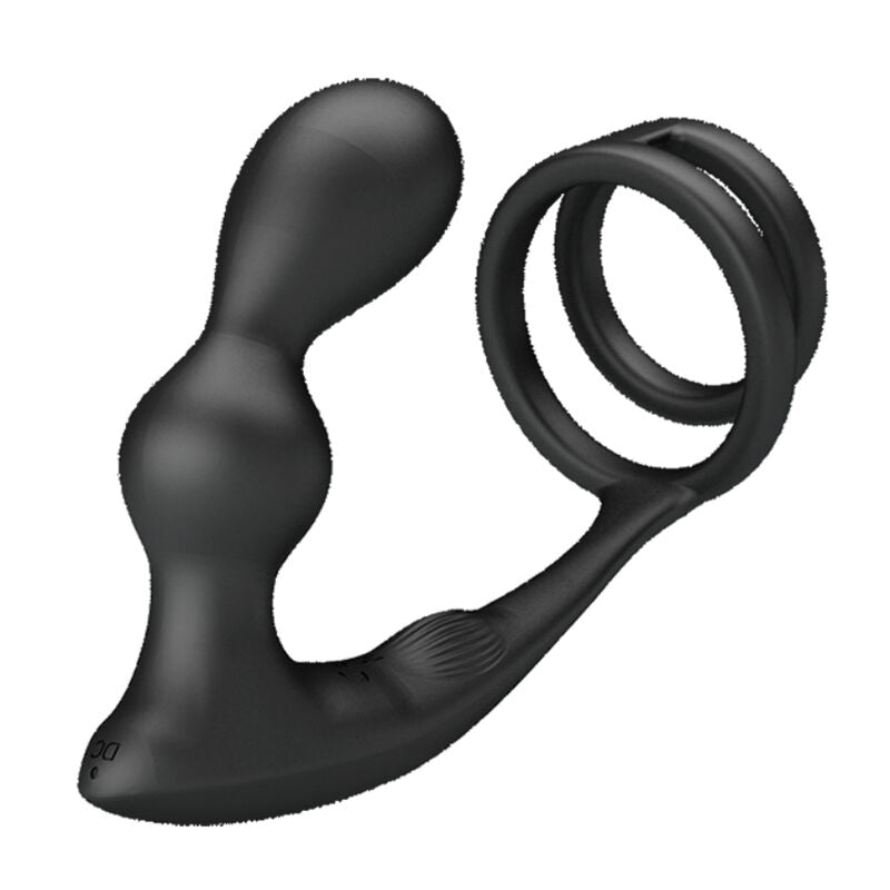 PRETTY LOVE - MARSHALL COCK RING WITH REMOTE CONTROL VIBRATING BUTT PLUG