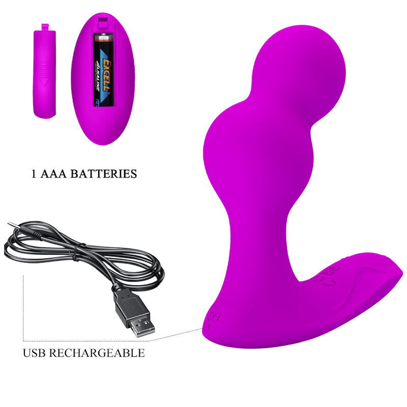 PRETTY LOVE - MASSAGGIATORE VIBRATORE ANALE TERRANCE CON TELECOMANDO - PRETTY LOVE | Lingerie Harness Boutique