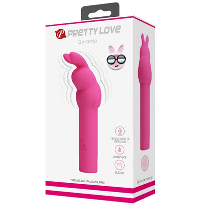 PRETTY LOVE - GERARDO FUSCHIA SILICONE RABBIT VIBRATOR