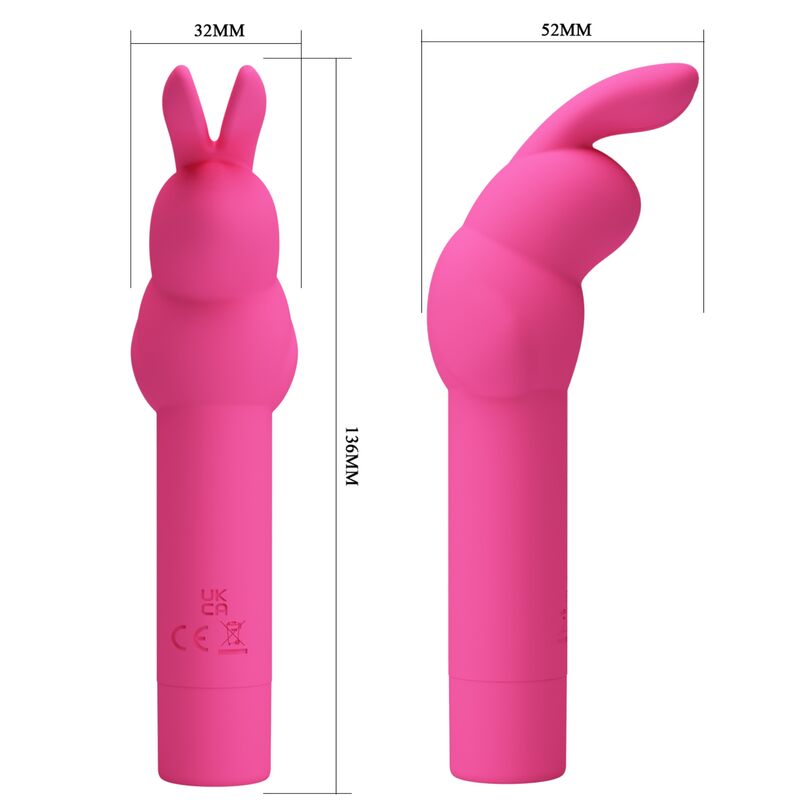PRETTY LOVE - VIBRATORE IN SILICONE GERARDO FUSCHIA RABBIT - PRETTY LOVE | Lingerie Harness Boutique