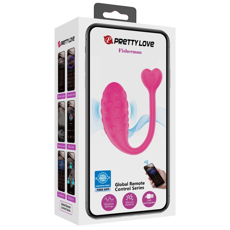 PRETTY LOVE - PINK FISHER APP CONTROLLED VIBRATING EGG