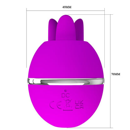 PRETTY LOVE - GEMINI BALL PURPLE ROUND SILICONE VIBRATOR