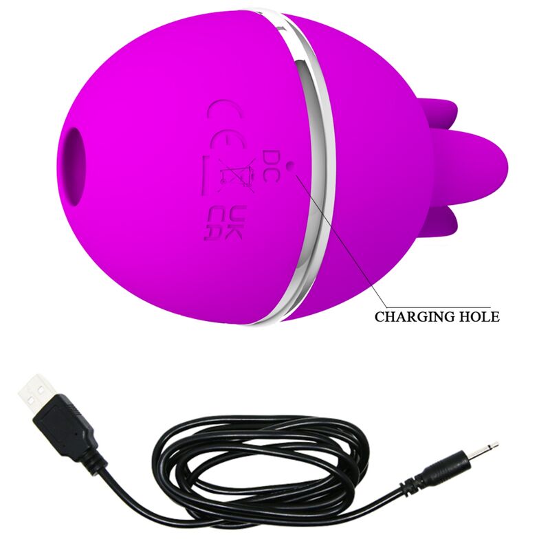 PRETTY LOVE - GEMINI BALL PURPLE ROUND SILICONE VIBRATOR