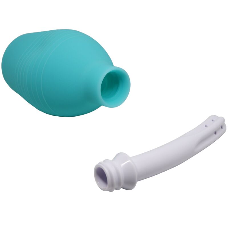 MR PLAY - DOCCIA ANALE IN GOMMA BLU PERA - MR PLAY | Lingerie Harness Boutique