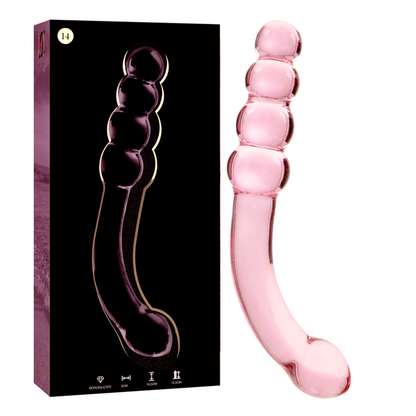 NEBULA SERIES BY IBIZA - MODELLO 14 DILDO IN VETRO BOROSILICATO TRASPARENTE 18.5 CM -O- 3 CM - NEBULA SERIES BY IBIZA | Lingerie Harness Boutique