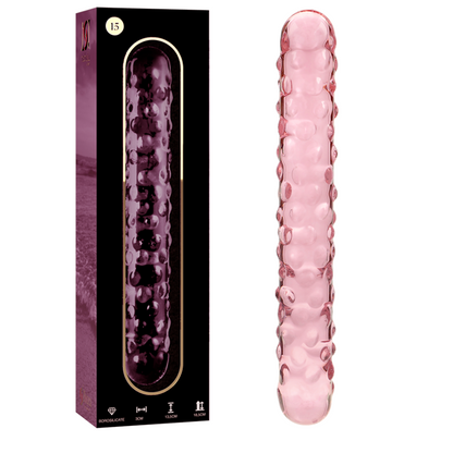 NEBULA SERIES BY IBIZA - MODELLO 15 DILDO IN VETRO BOROSILICATO TRASPARENTE 18.5 CM -O- 3 CM - NEBULA SERIES BY IBIZA | Lingerie Harness Boutique