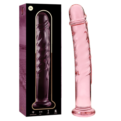NEBULA SERIES BY IBIZA - MODELLO 16 DILDO IN VETRO BOROSILICATO TRASPARENTE 18.5 CM -O- 3 CM - NEBULA SERIES BY IBIZA | Lingerie Harness Boutique
