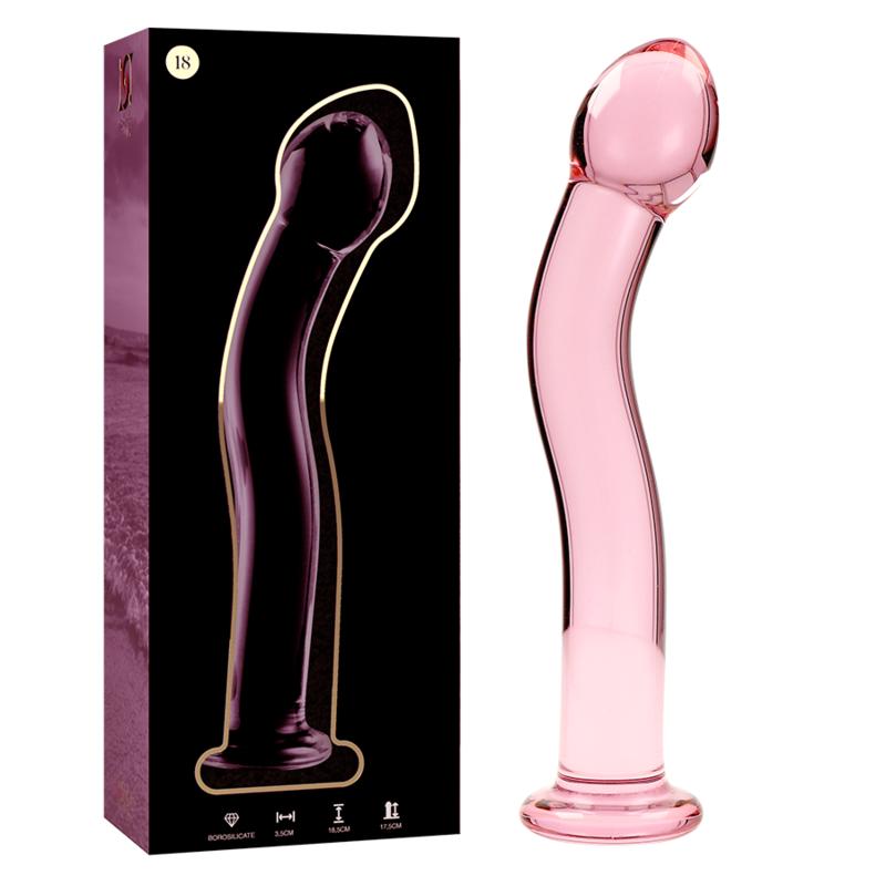 NEBULA SERIES BY IBIZA - MODELLO 18 DILDO IN VETRO BOROSILICATO TRASPARENTE 18.5 CM -O- 3.5 CM - NEBULA SERIES BY IBIZA | Lingerie Harness Boutique
