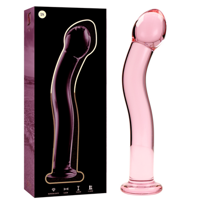 NEBULA SERIES BY IBIZA - MODELLO 18 DILDO IN VETRO BOROSILICATO TRASPARENTE 18.5 CM -O- 3.5 CM - NEBULA SERIES BY IBIZA | Lingerie Harness Boutique