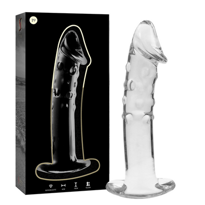 NEBULA SERIES BY IBIZA - MODELLO 19 DILDO IN VETRO BOROSILICATO TRASPARENTE 18.5 CM -O- 4 CM - NEBULA SERIES BY IBIZA | Lingerie Harness Boutique