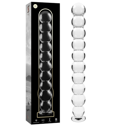 NEBULA SERIES BY IBIZA - MODELLO 22 DILDO IN VETRO BOROSILICATO TRASPARENTE 21.5 CM -O- 2.5 CM - NEBULA SERIES BY IBIZA | Lingerie Harness Boutique