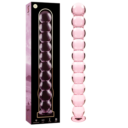 NEBULA SERIES BY IBIZA - MODELLO 22 DILDO IN VETRO BOROSILICATO TRASPARENTE 21.5 CM -O- 2.5 CM - NEBULA SERIES BY IBIZA | Lingerie Harness Boutique