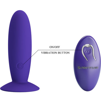 PRETTY LOVE - YOUTH PLUG REMOTE CONTROL ANAL VIBRATOR PURPLE