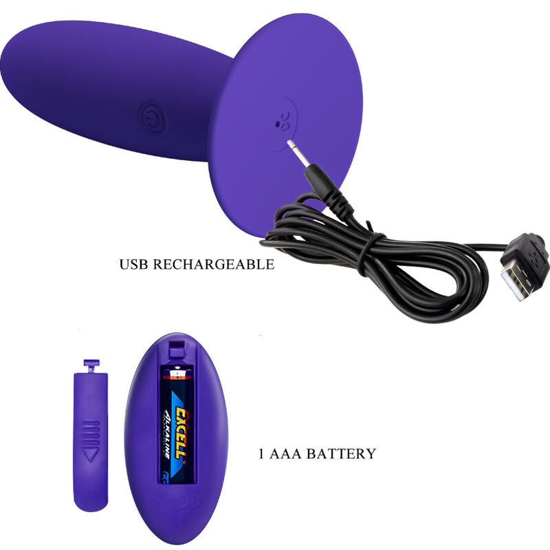 PRETTY LOVE - YOUTH PLUG REMOTE CONTROL ANAL VIBRATOR PURPLE