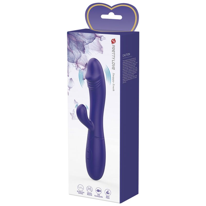 PRETTY LOVE - VIBRATORE SNAPPY YOUTH E STIMOLATORE DEL PUNTO G VIOLETTO - PRETTY LOVE LED | Lingerie Harness Boutique