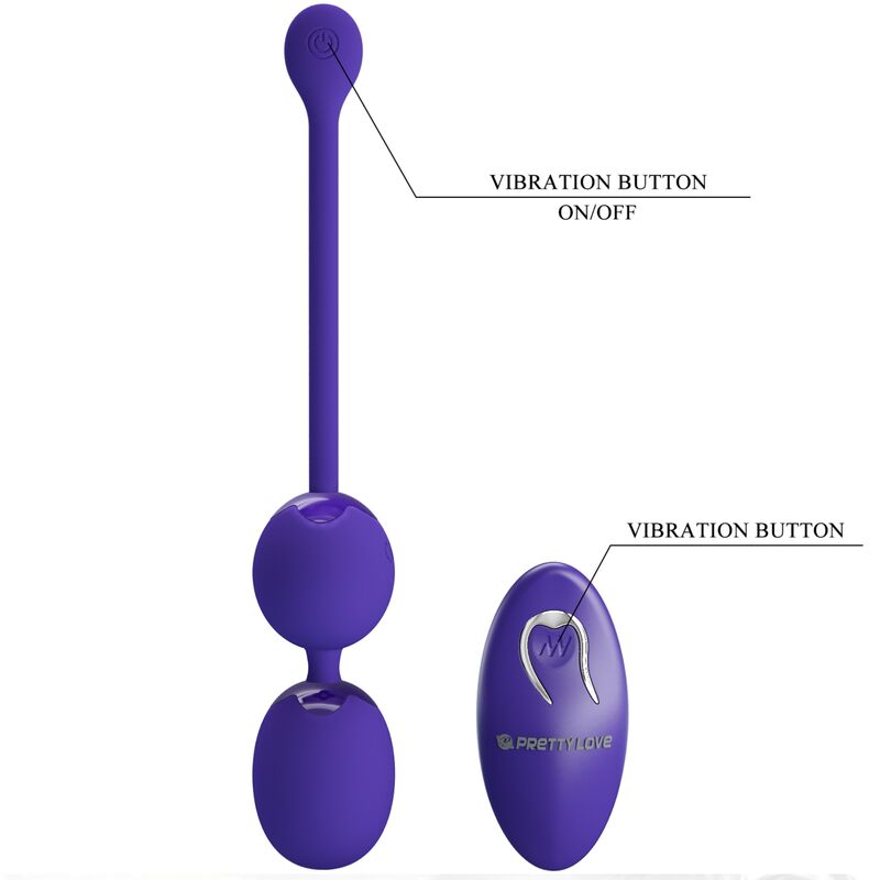 PRETTY LOVE - WILLIE YOUTH REMOTE CONTROL BALLS AND VIBRATION PURPLE