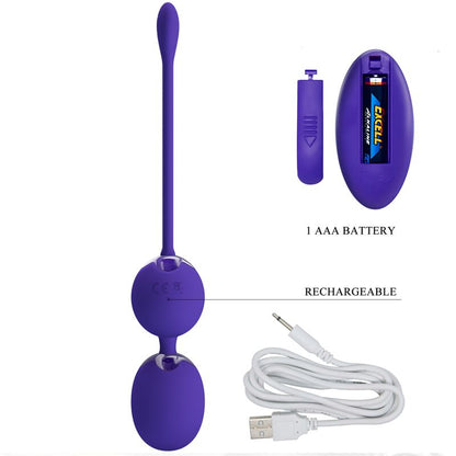 PRETTY LOVE - WILLIE YOUTH REMOTE CONTROL BALLS AND VIBRATION PURPLE